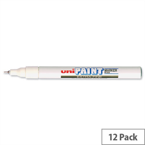 uni Paint Marker Bullet Tip Fine Point Px21 Line Width 0.8-1.2mm White 9001957 Pack 12 uni Paint Marker Bullet Tip Fine Point Px21 Line Width 0.8-1.2mm White 9001957 Pack 12