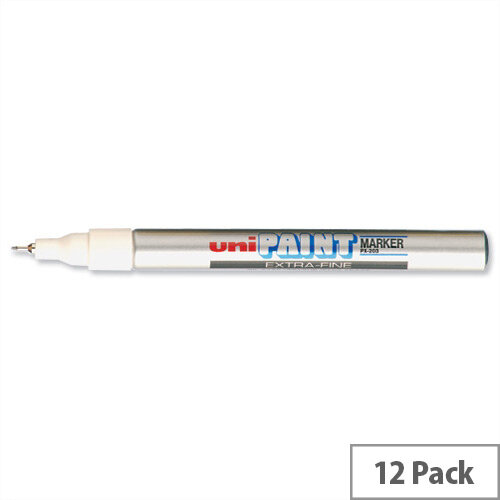 uni Paint Marker Bullet Tip Fine Point Px21 Line Width 0.8-1.2mm Silver 9001951 Pack 12