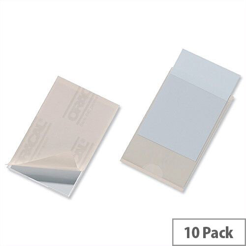 Durable Pocketfix® Self Adhesive Side Opening CD Pocket 57x90mm 8079 Pack 10