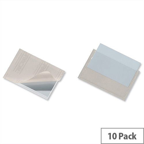 Durable Pocketfix® Self Adhesive Top Opening CD Pocket 57x90mm 8093 Pack 10