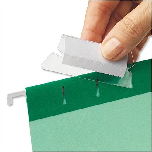 Plastic Tabs For Esselte Pendaflex Suspension Files Clear 94514 Pack 25