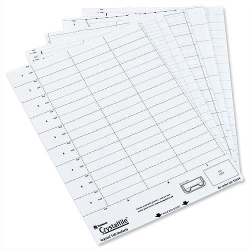 Card Inserts for Rexel Crystalfile Suspension File Tabs Sheet of 50 White 78050 Card Inserts for Rexel Crystalfile Suspension File Tabs Sheet of 50 White 78050