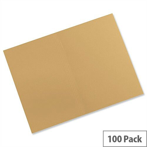 Guildhall Square Cut Folders Foolscap Manilla Yellow FS315 Pack 100