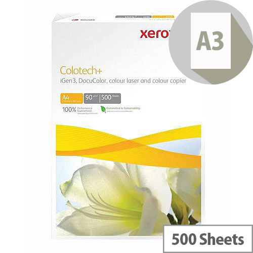 Xerox A3 Colotech Plus 90gsm White Premium Copier Paper Ream of 500 Sheets 003R98839