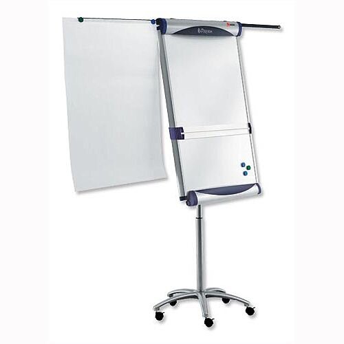 Nobo Piranha Mobile Magnetic Flipchart Easel with Extending Display Arms Nobo Piranha Mobile Magnetic Flipchart Easel with Extending Display Arms