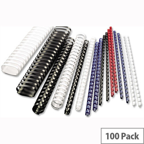 GBC Binding Combs Plastic 21 Ring 145 Sheets A4 16mm White Pack 100 GBC Binding Combs Plastic 21 Ring 145 Sheets A4 16mm White Pack 100