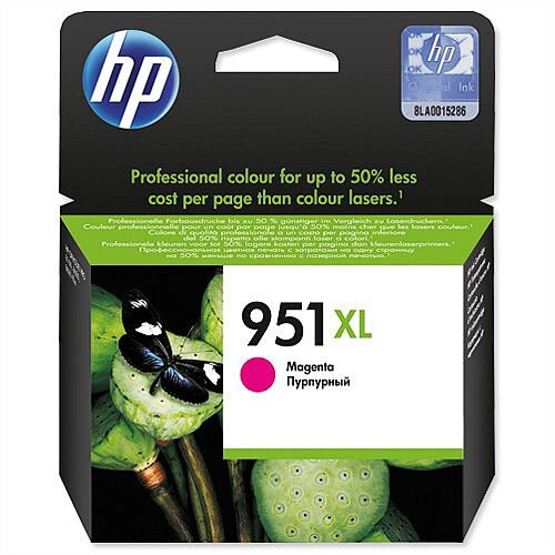HP 951XL Magenta Inkjet Cartridge High Capacity CN047AE-BGX HP 951XL Magenta Inkjet Cartridge High Capacity CN047AE-BGX