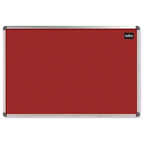 Nobo Elipse Red Felt Notice Board Aluminium Frame 1200 x 900mm Nobo Elipse Red Felt Notice Board Aluminium Frame 1200 x 900mm