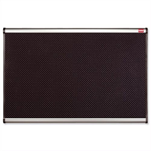 Nobo Prestige Noticeboard High-density Foam 900 x 600mm Black with Aluminium Finish