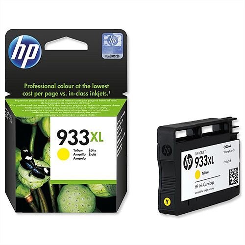 HP 933XL Yellow Inkjet Cartridge High Capacity CN056AE 557986 HP 933XL Yellow Inkjet Cartridge High Capacity CN056AE 557986