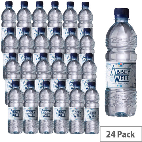 Abbey Well Natural Still Mineral Water Bottles 500ml Pack 24