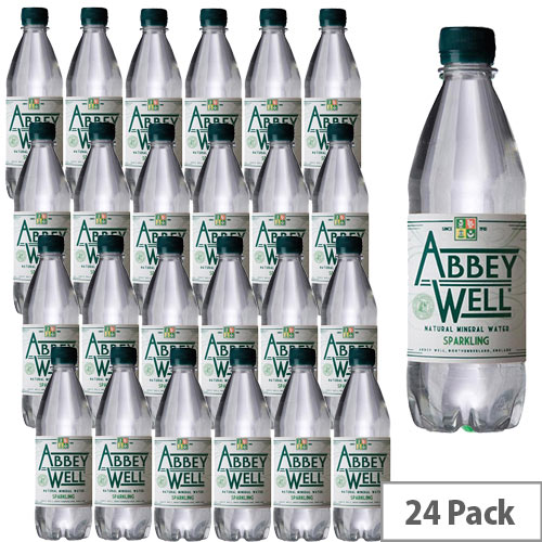 Abbey Well Natural Sparkling Mineral Water Bottled Plastic 500ml Pack 24 Abbey Well Natural Sparkling Mineral Water Bottled Plastic 500ml Pack 24