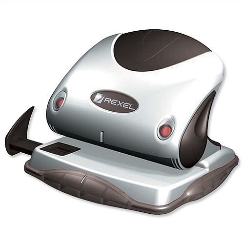 Rexel P215 2 Hole Punch Silver and Black with Nameplate 15 Sheet Capacity Rexel P215 2 Hole Punch Silver and Black with Nameplate 15 Sheet Capacity