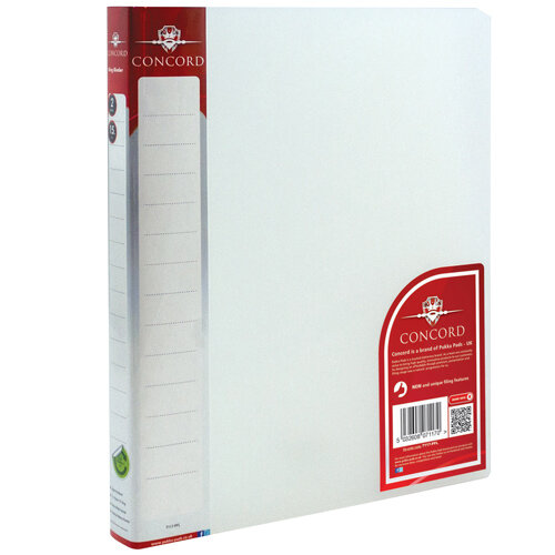 Concord Natural Ring Binder Polypropylene 2 O-Ring 15mm Size A4 Clear Ref 7117-PFL Pack 10 Concord Natural Ring Binder Polypropylene 2 O-Ring 15mm Size A4 Clear Ref 7117-PFL Pack 10