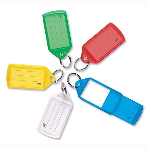 Key Hanger Sliding with Fob Label Area Tag Size Medium Assorted Pack of 10 Key Hanger Sliding with Fob Label Area Tag Size Medium Assorted Pack of 10