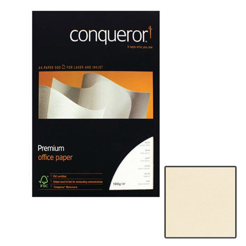 Conqueror CX22 Super Smooth Texture Cream Premium Paper A4 100gsm 500 Sheets Conqueror CX22 Super Smooth Texture Cream Premium Paper A4 100gsm 500 Sheets