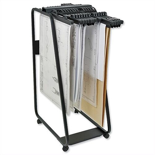 Arnos Hang-A-Plan General Front Load Trolley for Approx 20 Binders A0-A1-A2-B1 W550xD800xH1335mm D060 600210