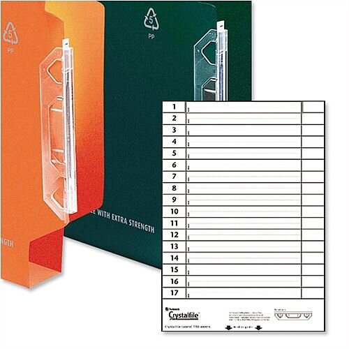 Card Inserts for Rexel Crystalfile 330mm Lateral File Tabs White 70676 Pack 25 Card Inserts for Rexel Crystalfile 330mm Lateral File Tabs White 70676 Pack 25