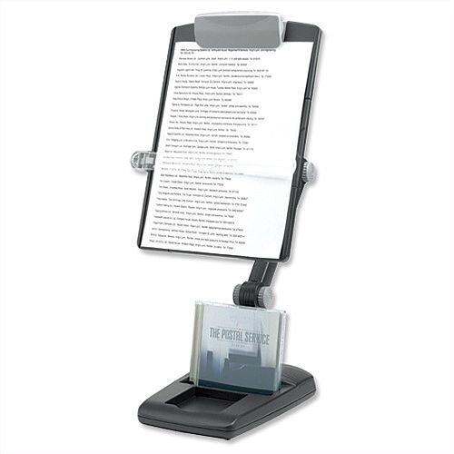 Fellowes Freestanding Copyholder Heavy Base Multipositional Landscape and Portrait 3 Joints Graphite BB52978 