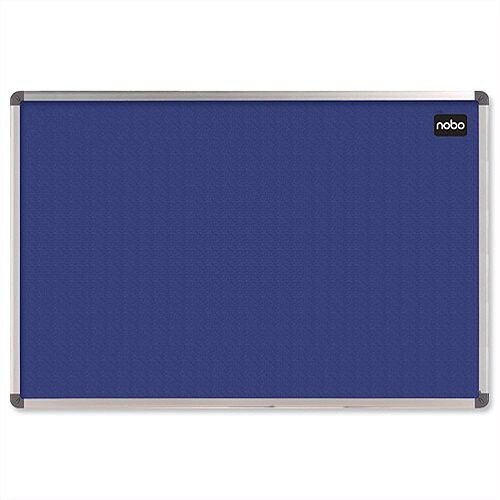 Nobo Blue Felt Notice Board Aluminium Frame 1800 x 1200mm With Fixings