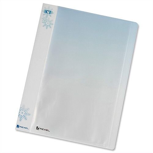 Rexel Ice A4 Clear Pocket File 40 Pockets Clear Covers 2102041 Pack 10