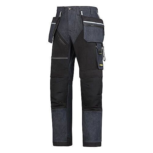 6204 RuffWork Denim, Work Trousers+ Holster Pockets Denim\Black - 6504