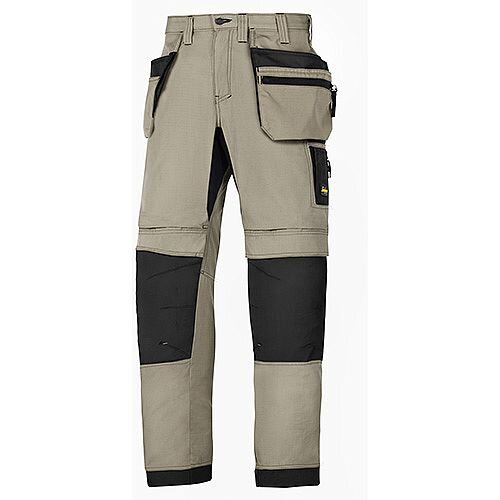 Snickers 6206 LiteWork 37.5 Trousers Plus Holster Pockets Khaki - Black W36" L35" Size 152 WW1 Snickers 6206 LiteWork 37.5 Trousers Plus Holster Pockets Khaki - Black W36" L35" Size 152 WW1
