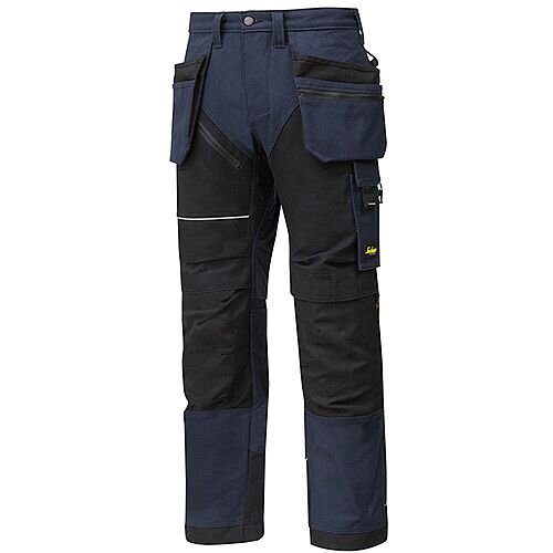 Snickers 6215 RuffWork Cotton Trousers With Holster Pockets Navy - Black W36" L35" Size 152 WW1 Snickers 6215 RuffWork Cotton Trousers With Holster Pockets Navy - Black W36" L35" Size 152 WW1