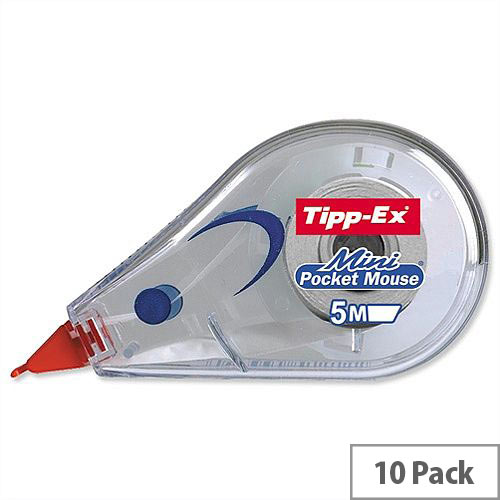 Tipp-Ex Mini Pocket Mouse Correction Tape Roller 5mmx5m Pack 10 Ref 812878 Tipp-Ex Mini Pocket Mouse Correction Tape Roller 5mmx5m Pack 10 Ref 812878