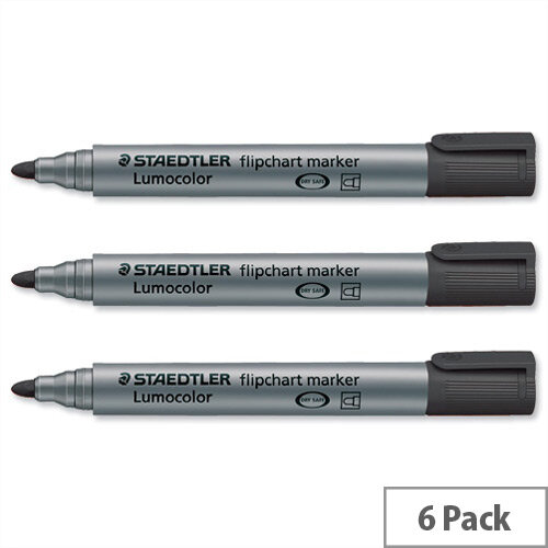 Staedtler Lumocolor Flipchart Markers Bullet Tip 2mm Assorted Pack 6 Staedtler Lumocolor Flipchart Markers Bullet Tip 2mm Assorted Pack 6