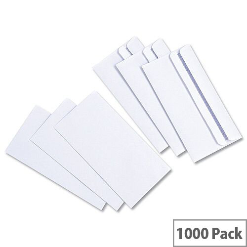 White Box White DL Envelopes Self Seal Wallet 80gsm Pack of 1000 White Box White DL Envelopes Self Seal Wallet 80gsm Pack of 1000