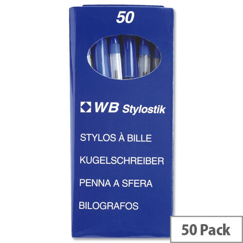Uno Ball Pens Medium Blue Pack 50 Hunt Office UK