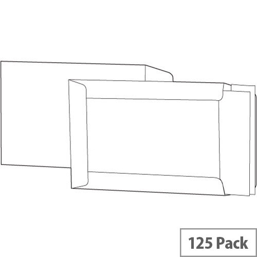 White Box Manilla C4 Envelopes Boardback Peel and Seal 115gsm (Pack 125)