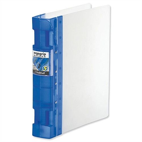 Guildhall GLX A4 Frost Blue Ergogrip Binder 8 Prong 55mm Pack 2