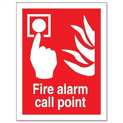 Stewart Superior Fire Alarm Call Point Self Adhesive Vinyl Sign 150x200mm