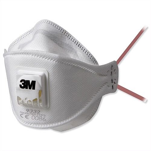 3M FFP3 Respirator Valved Foldflat Cool Flow Reinforcedmaterial Pack