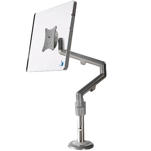 SINGLE Silver & Grey Motion Screen Monitor Arm VESA Mount Compatible 68P001