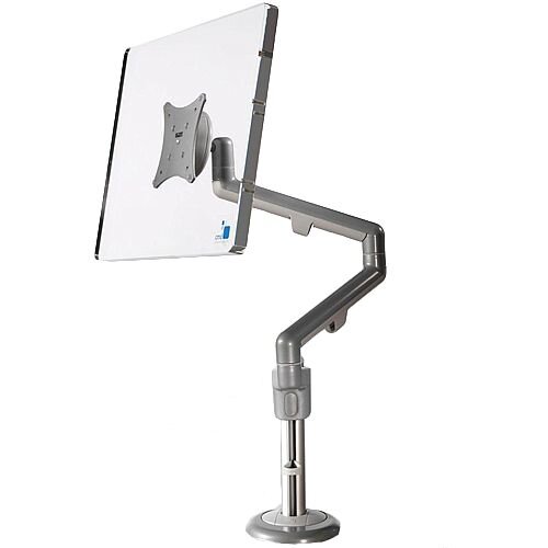 SINGLE White &Grey Motion Screen Monitor Arm VESA Mount Compatible 68P004 SINGLE White &Grey Motion Screen Monitor Arm VESA Mount Compatible 68P004