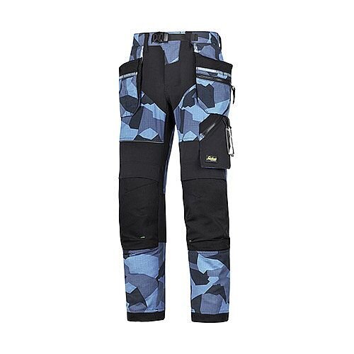 Snickers 6902 FlexiWork Work Trousers Holster Pockets Blue/Black 28"/28" Snickers 6902 FlexiWork Work Trousers Holster Pockets Blue/Black 28"/28"