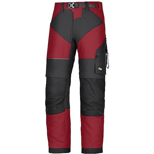 Snickers 6903 FlexiWork Trousers Chill Red - Black W36" L35" Size 152 WW1 Snickers 6903 FlexiWork Trousers Chill Red - Black W36" L35" Size 152 WW1