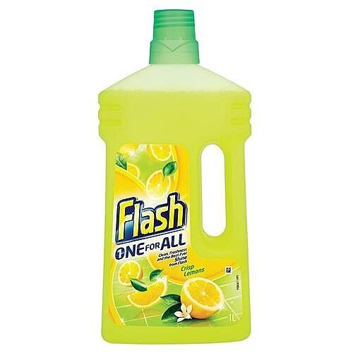 Flash All Purpose Cleaner for Multi/Floor Cleaner Surfaces 1 Litre Lemon Fragrance (Pack 1) Ref 1014073 Flash All Purpose Cleaner for Multi/Floor Cleaner Surfaces 1 Litre Lemon Fragrance (Pack 1) Ref 1014073