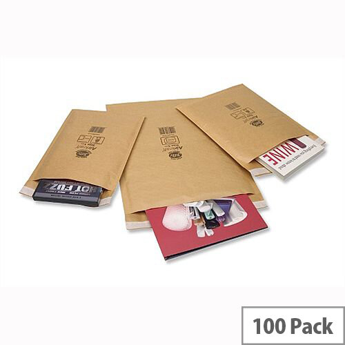 Jiffy AirKraft Size 1 Bubble Lined Bags Gold 170x245mm Pack of 100