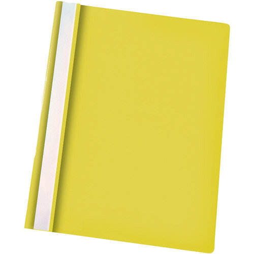 Esselte A4 Yellow Report Flat File Lightweight Plastic Clear Front Pack 25 Esselte A4 Yellow Report Flat File Lightweight Plastic Clear Front Pack 25
