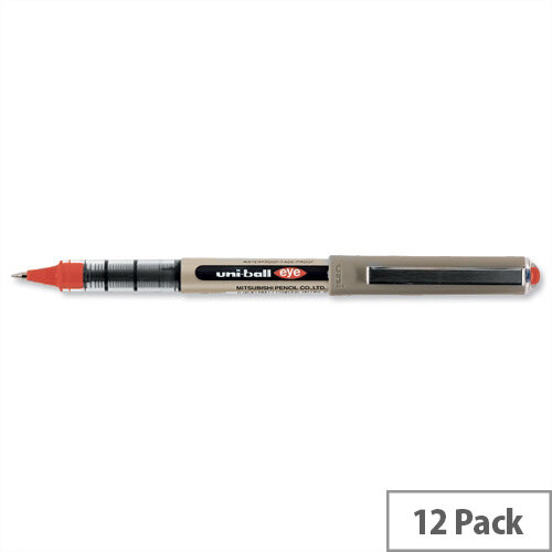 Uni-ball Eye UB157 Red Rollerball Pen Fine Line 9000702 Pack 12 Uni-ball Eye UB157 Red Rollerball Pen Fine Line 9000702 Pack 12