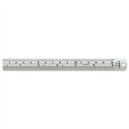 Linex Ruler Stainless Steel Imperial and Metric with Conversion Table 150mm Ref Lxesl15 Linex Ruler Stainless Steel Imperial and Metric with Conversion Table 150mm Ref Lxesl15