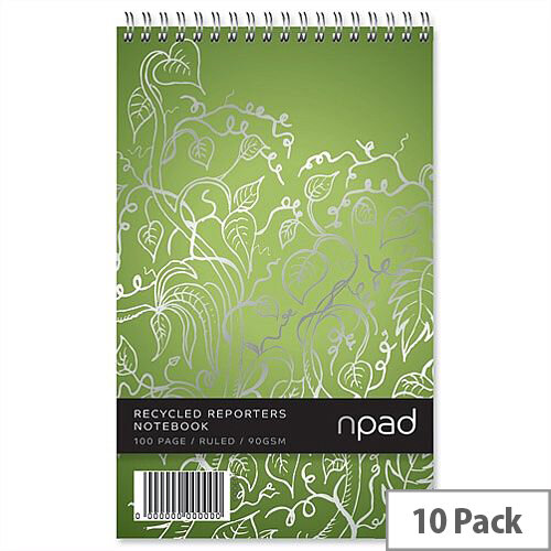 Oxford npad Shorthand Notebook Ruled Margin 120 Pages 125x200mm Pack 10