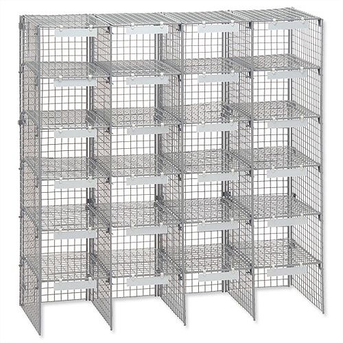 Mailsorter Mailroom Sorter Adjustable Plastic-Coated Steel 24 Compartments Grey Versapak