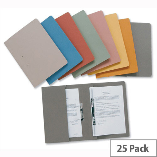 Red Transfer Spring Files with Inside Pocket 38mm Foolscap Pack 25 Guildhall Red Transfer Spring Files with Inside Pocket 38mm Foolscap Pack 25 Guildhall