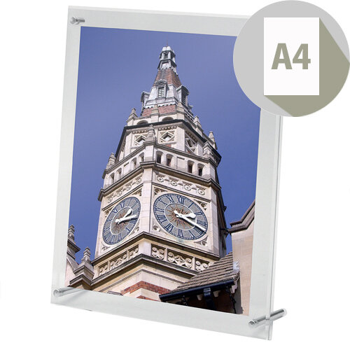 Deflecto Wall Sign Display Holder Bevelled Edge Acrylic 216x279mm Deflecto Wall Sign Display Holder Bevelled Edge Acrylic 216x279mm
