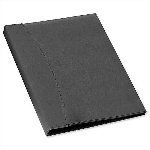 Rexel Display Book Smooth Leather Effect Black Cover 24 Pockets Rexel Display Book Smooth Leather Effect Black Cover 24 Pockets